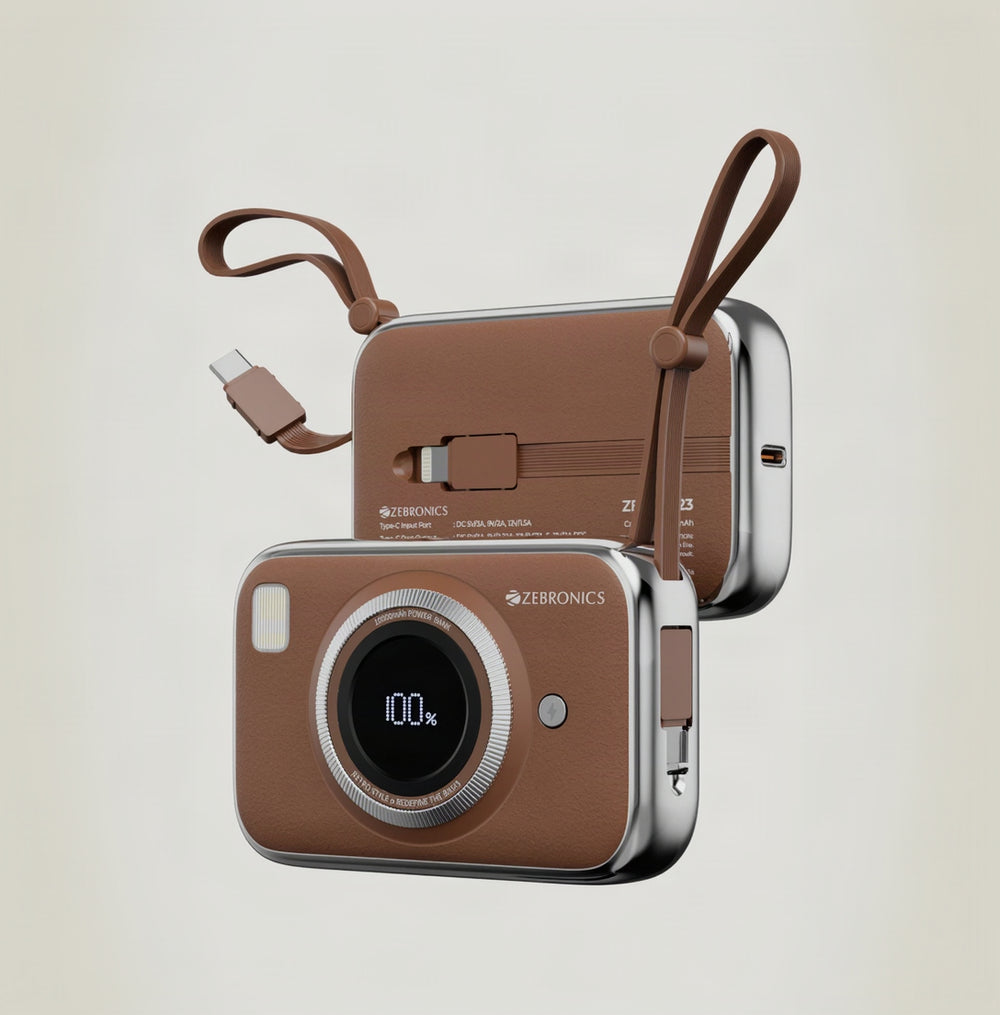 Zebronics EnergiTank 10R5 Power Bank Brown