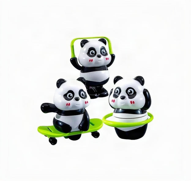 Cute Panda Action Toy Set for Kids - 3PCS Set