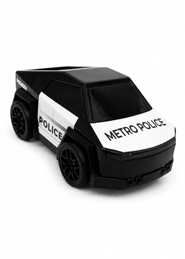 Metro Police Mini RC Drift Car with Spray Mist, LED Lights & Music