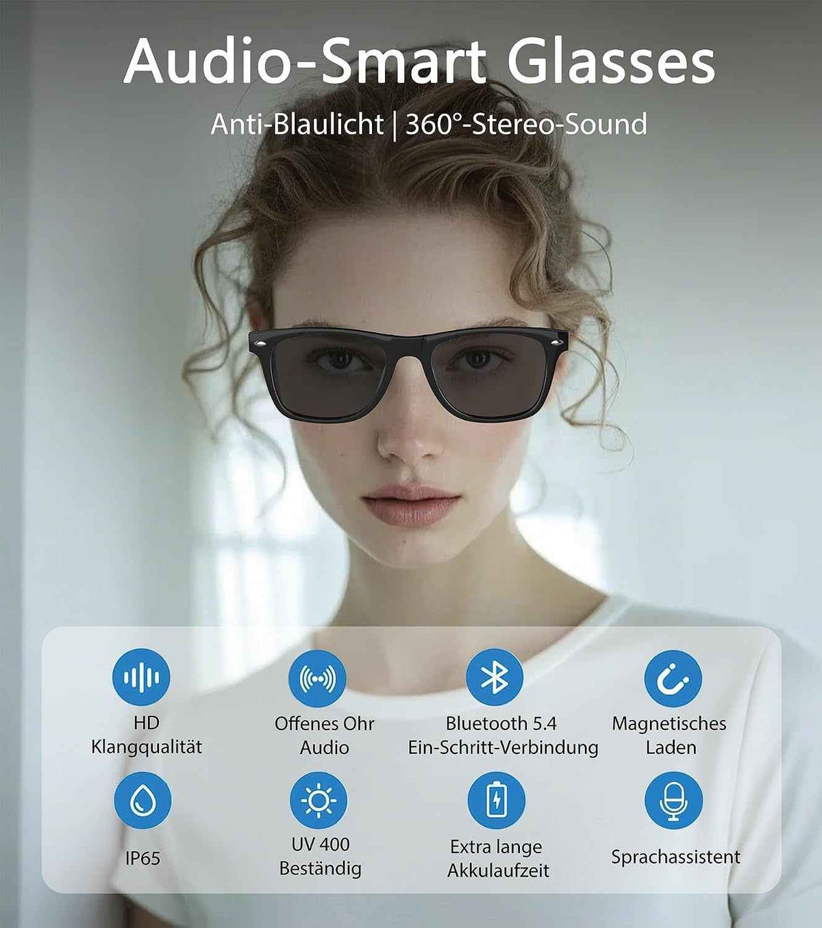 Smart Bluetooth Sunglasses lens