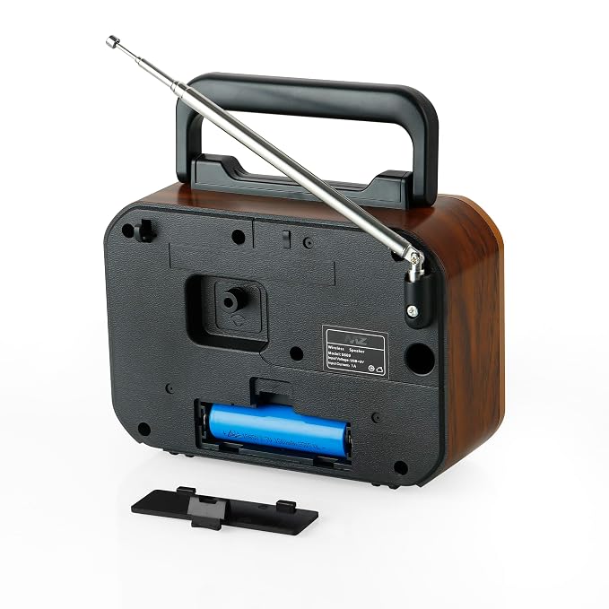 MZ S669 (Retro Radio Speaker) Multi-Functional with High Power, Clock & 5W Power with 1500mAh Battery