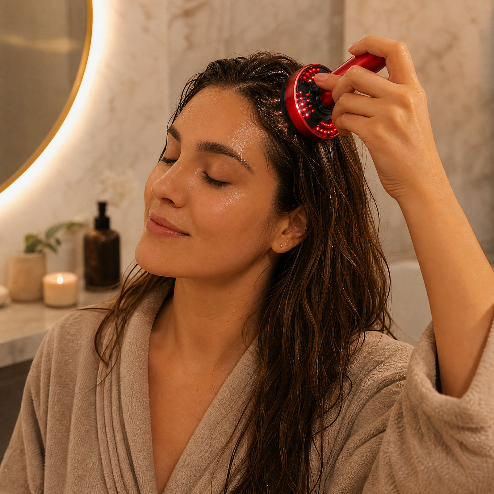 3-in-1 Scalp Massager with Hair Growth Oil Applicator