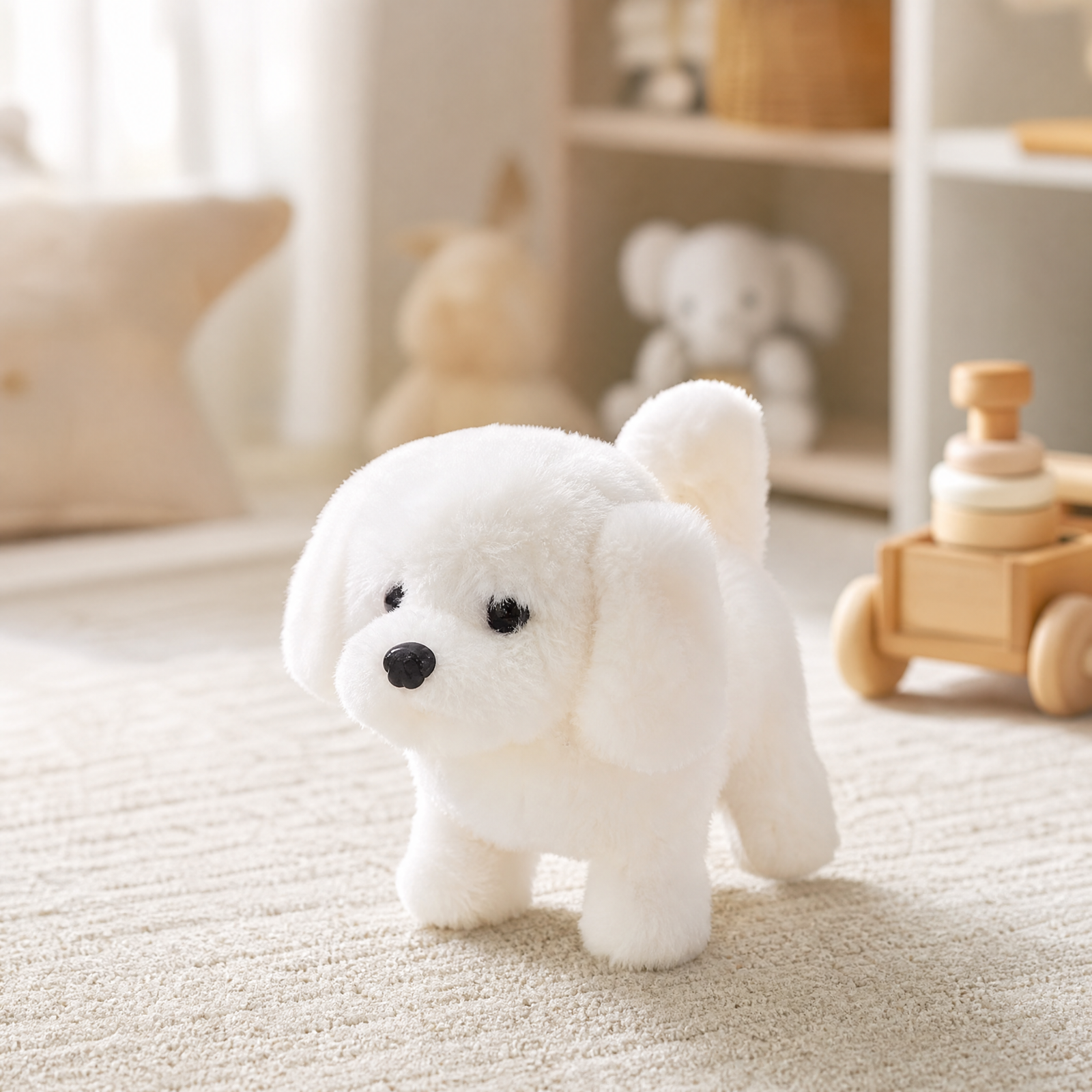 Walking and Barking Puppy - Best Gift for Kids (White)