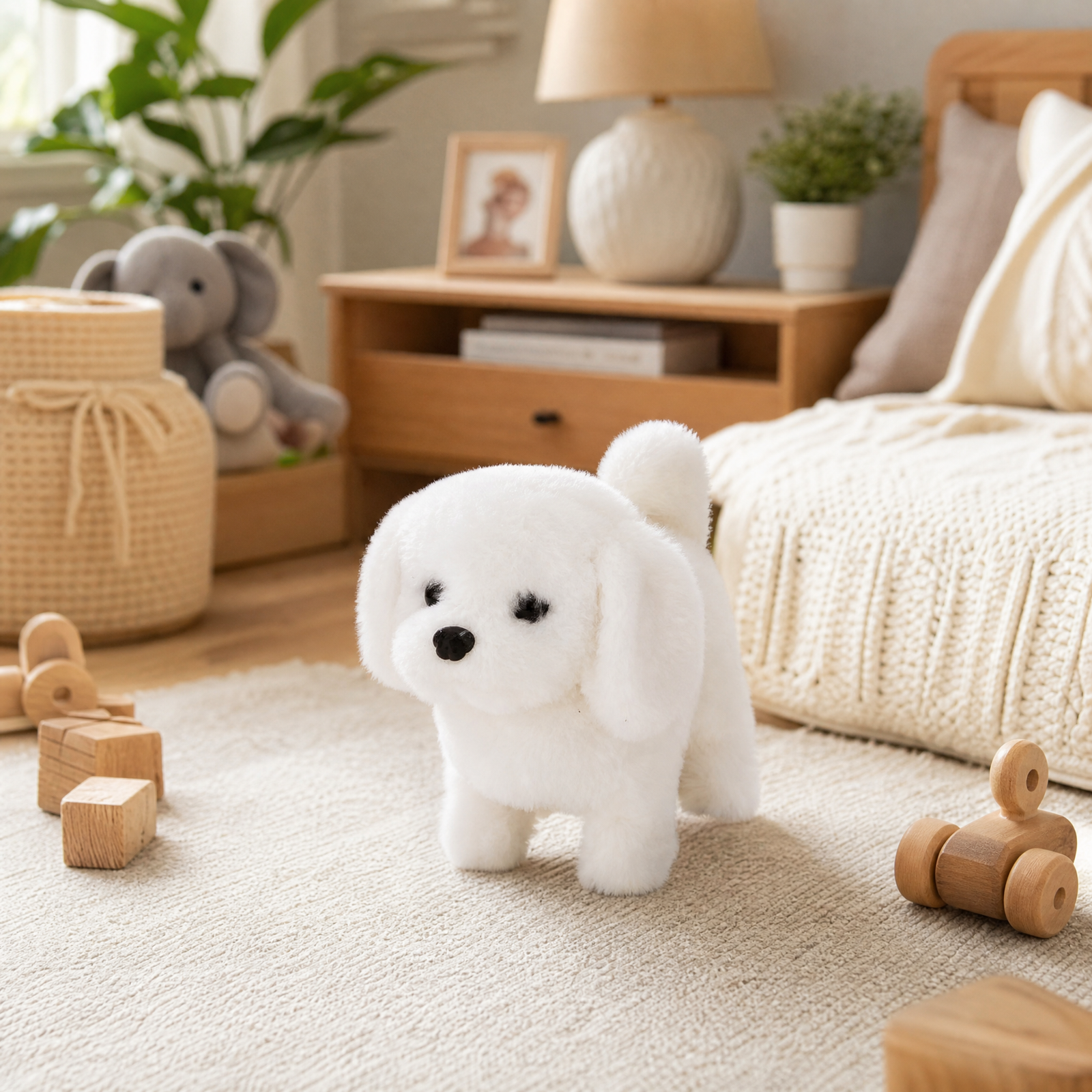Walking and Barking Puppy - Best Gift for Kids (White)