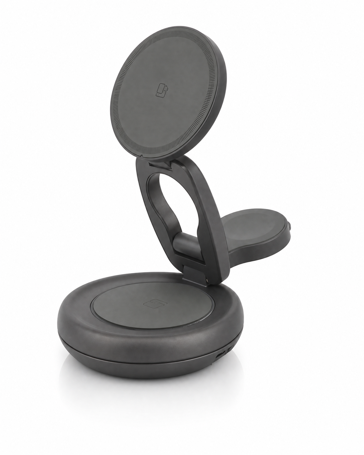 Foldable & Rotatable 3-in-1 Wireless Charger - 15W Fast Charging