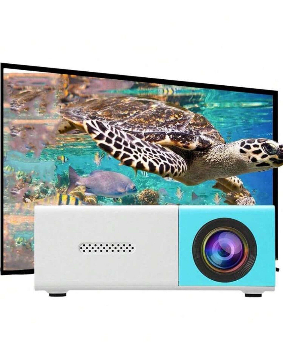 Mini Pocket LED Projector ports close-up